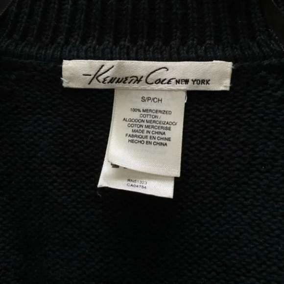 Kenneth Cole - Black Lapel Cardigan - Picture 4 of 5